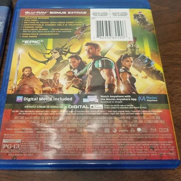 Marvel Studios DVDs Black Panther/Thor Ragnarok - Picture 6 of 8